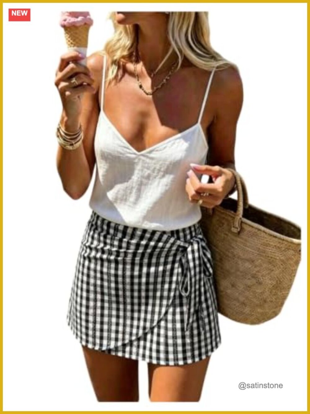 Women's Polka Dots Bowknot A-Line Mini Skirt High Waisted Tie Side